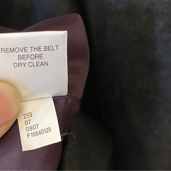 Isaac Mizrahi business office dress wool blend gray belted short cap sleeve-6 - Picture 11 of 14